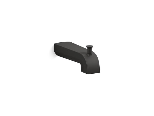 KOHLER K-97089-BL Pitch Wall-Mount Diverter Bath Spout In Matte Black