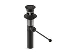 KOHLER K-7114-A-BL Premier Pop-Up Drain, Exposed, With Overflow - Matte Black
