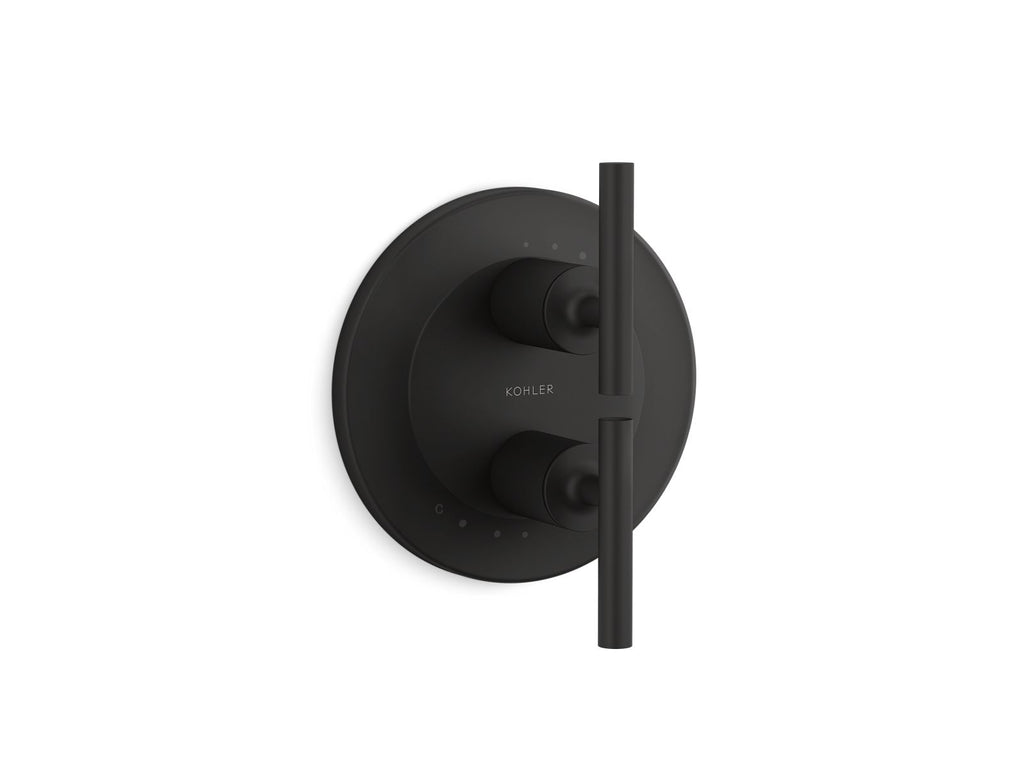 KOHLER K-T14489-4-BL Purist Mastershower Temperature And Volume Control Valve Trim - Matte Black