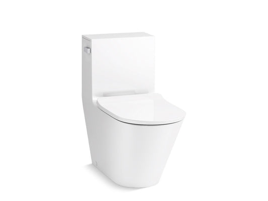 KOHLER K-22378-0 Brazn One-Piece Compact Elongated Toilet With Skirted Trapway, Dual-Flush In White