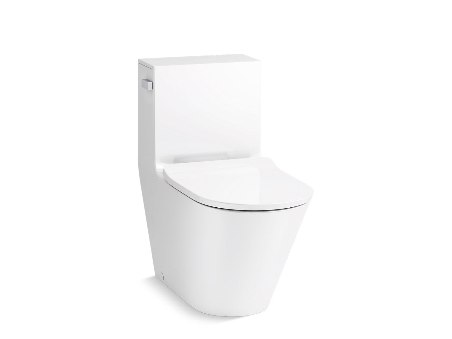KOHLER K-22378-0 Brazn One-Piece Compact Elongated Toilet With Skirted Trapway, Dual-Flush - White