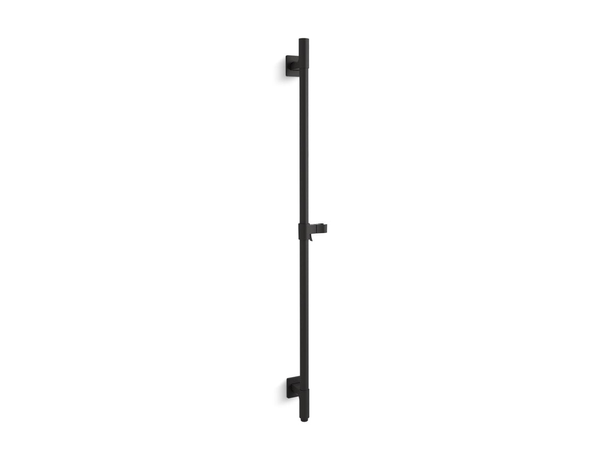 KOHLER K-98344-BL Awaken 42" Deluxe Slidebar With Integrated Water Supply - Matte Black