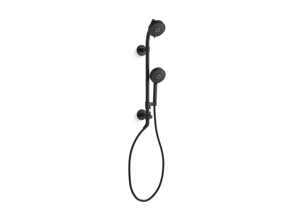KOHLER K-76471-Y-BL Awaken Hydrorail-S Shower Column Kit, 2.5 Gpm - Matte Black