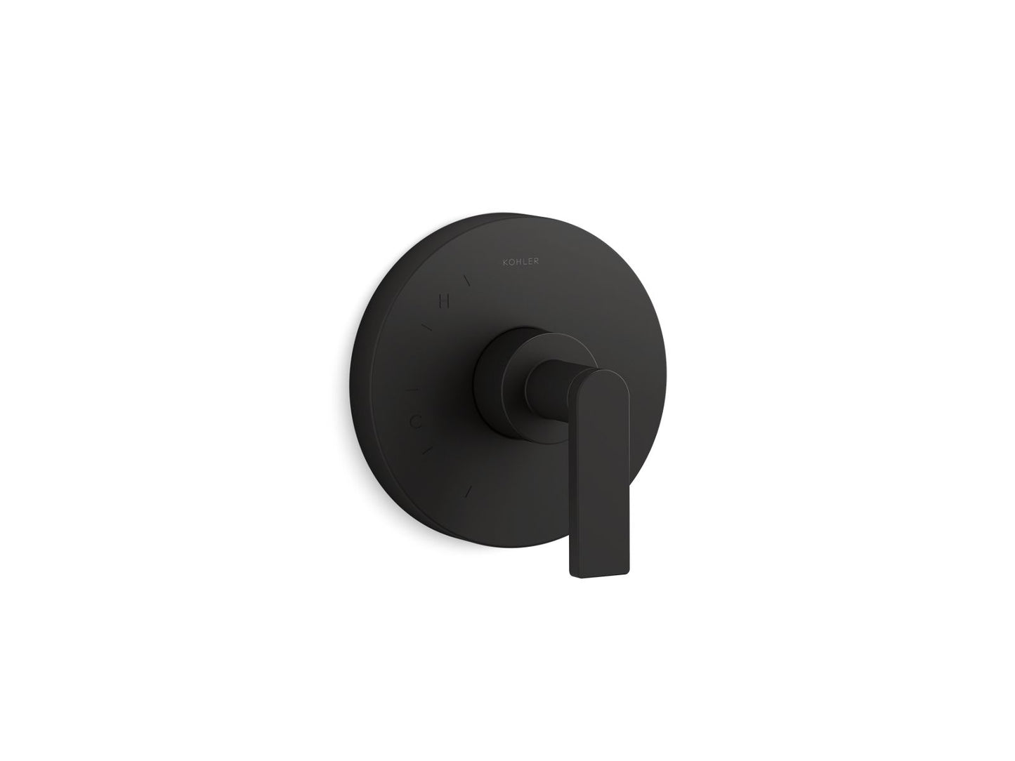 KOHLER K-TS73115-4-BL Composed Rite-Temp Valve Trim With Lever Handle In Matte Black