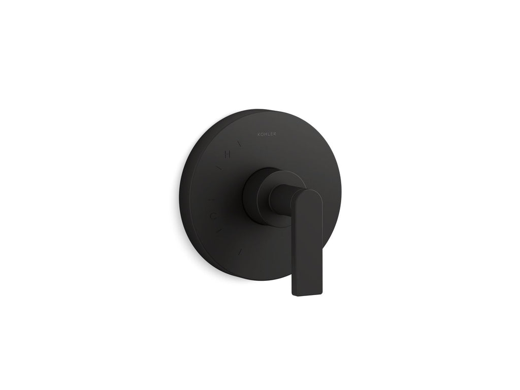 KOHLER K-TS73115-4-BL Composed Rite-Temp Valve Trim With Lever Handle - Matte Black