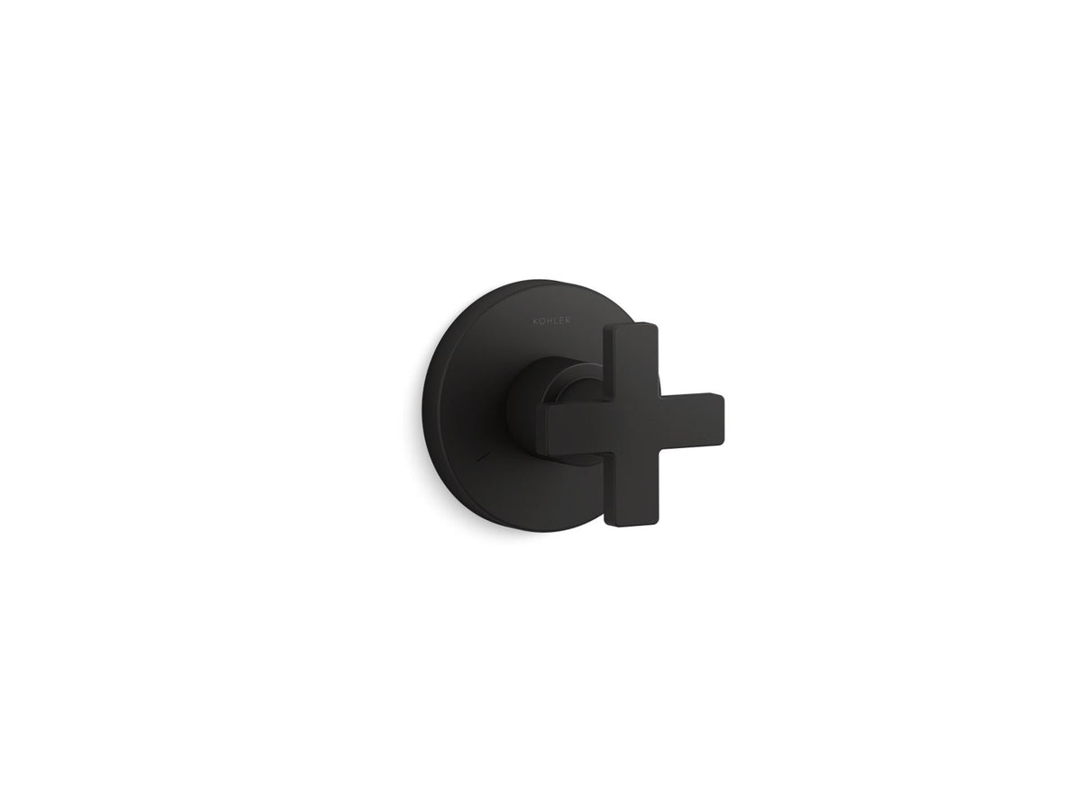 KOHLER K-T73140-3-BL Composed Mastershower Transfer Valve Trim With Cross Handle - Matte Black