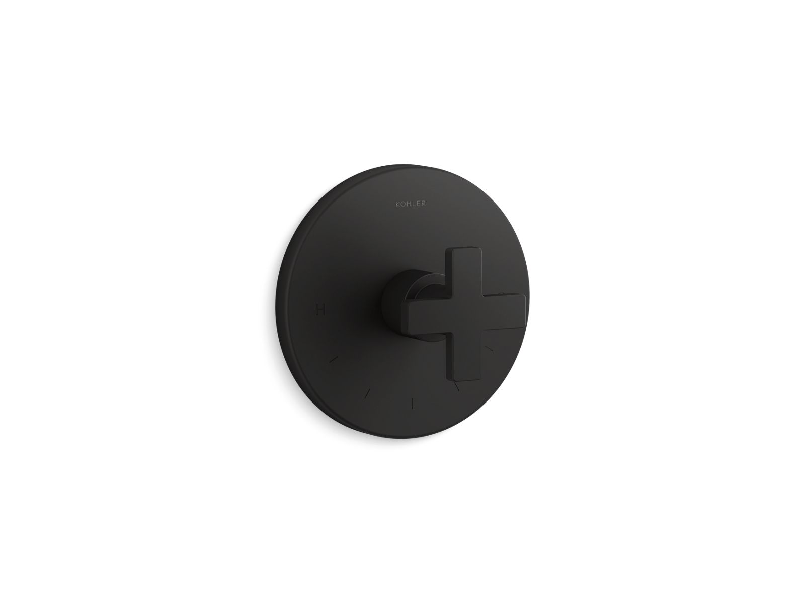 KOHLER K-T73133-3-BL Composed Mastershower Temperature Control Valve Trim With Cross Handle - Matte Black