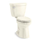 KOHLER K-31621-96 Cimarron Two-Piece Elongated Toilet, 1.28 Gpf In Biscuit