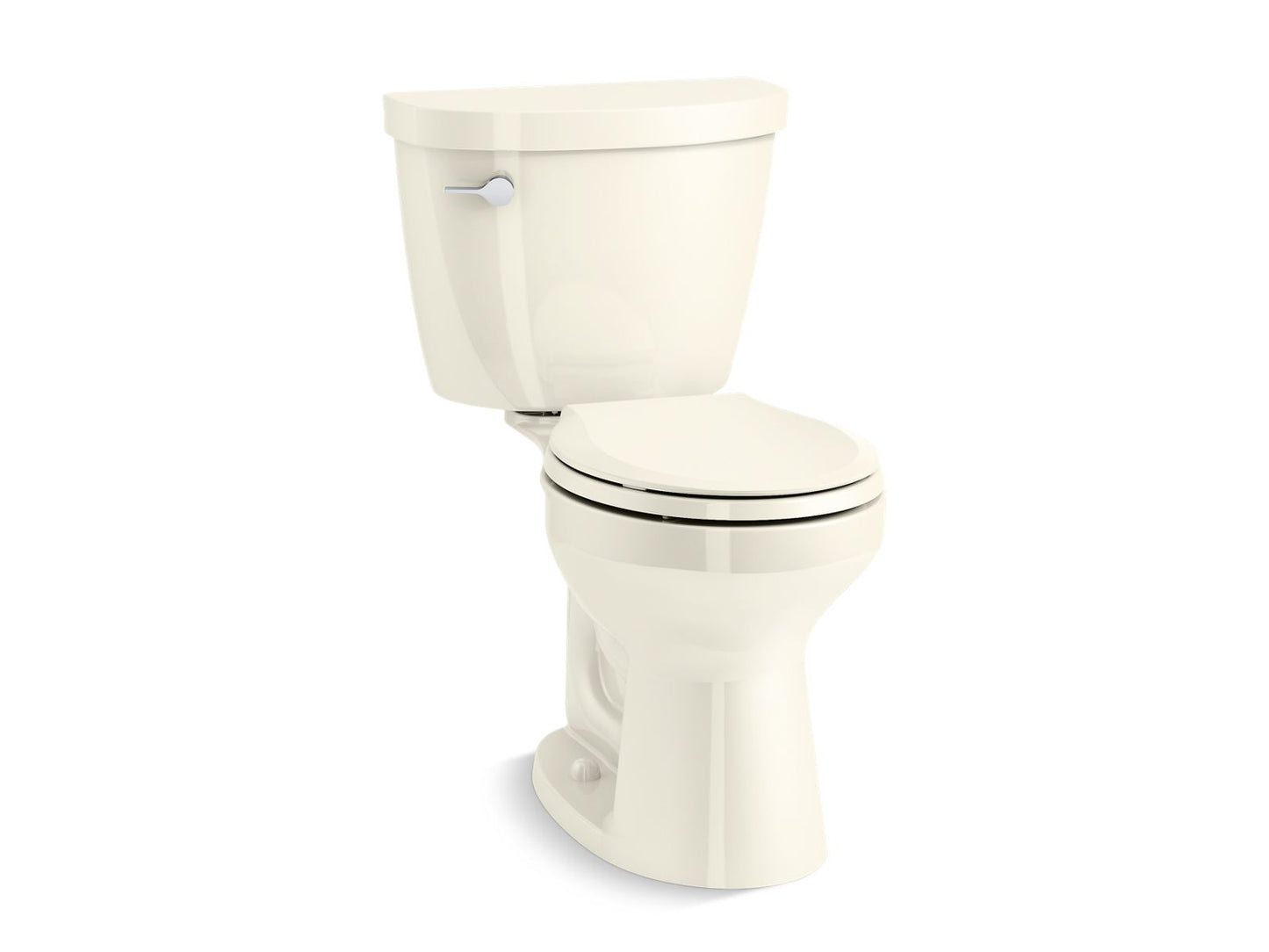 KOHLER K-31641-96 Cimarron Two-Piece Round-Front Toilet, 1.28 Gpf In Biscuit