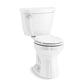 KOHLER K-31644-0 Cimarron Continuousclean St Two-Piece Round-Front Toilet, 1.28 Gpf In White