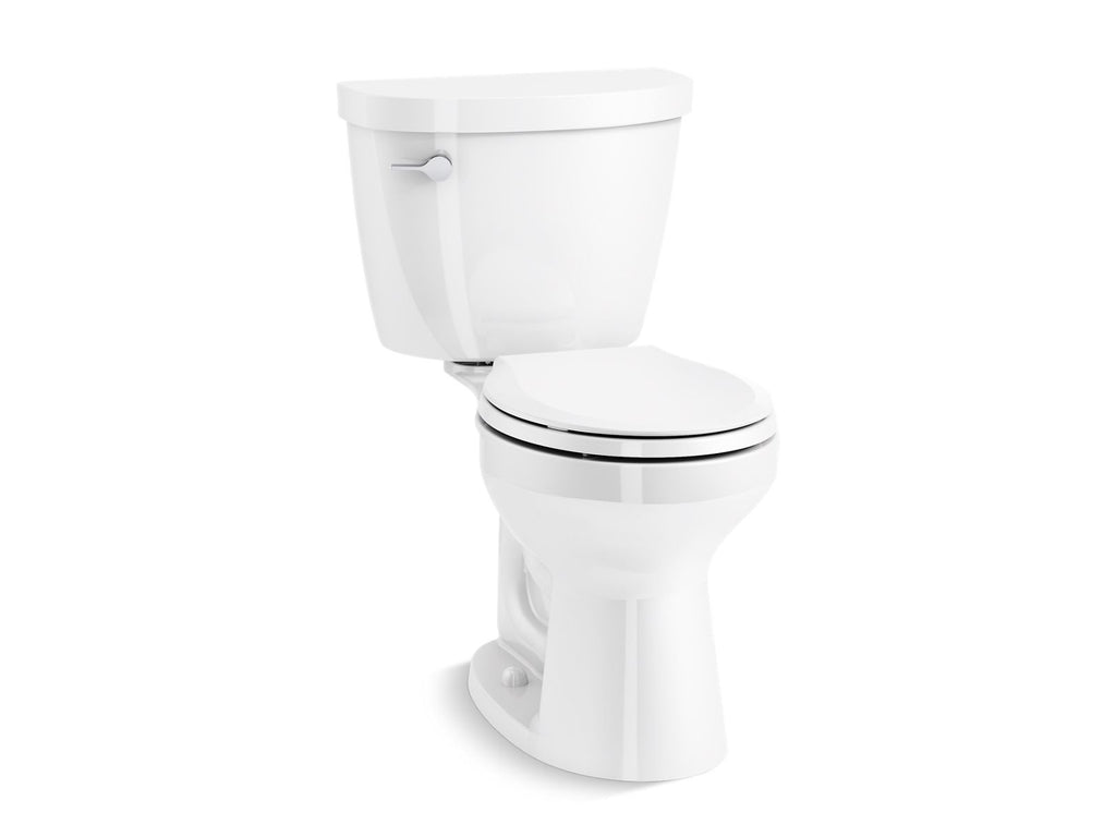 KOHLER K-31640-7 Cimarron Two-Piece Round-Front Toilet, 1.6 Gpf - Black Black