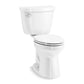 KOHLER K-31624-0 Cimarron Continuousclean St Two-Piece Elongated Toilet, 1.28 Gpf In White