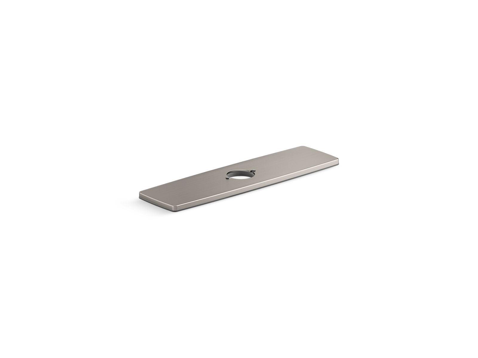 KOHLER K-24462-VS Riff Three-Hole Kitchen Faucet Escutcheon - Vibrant Stainless