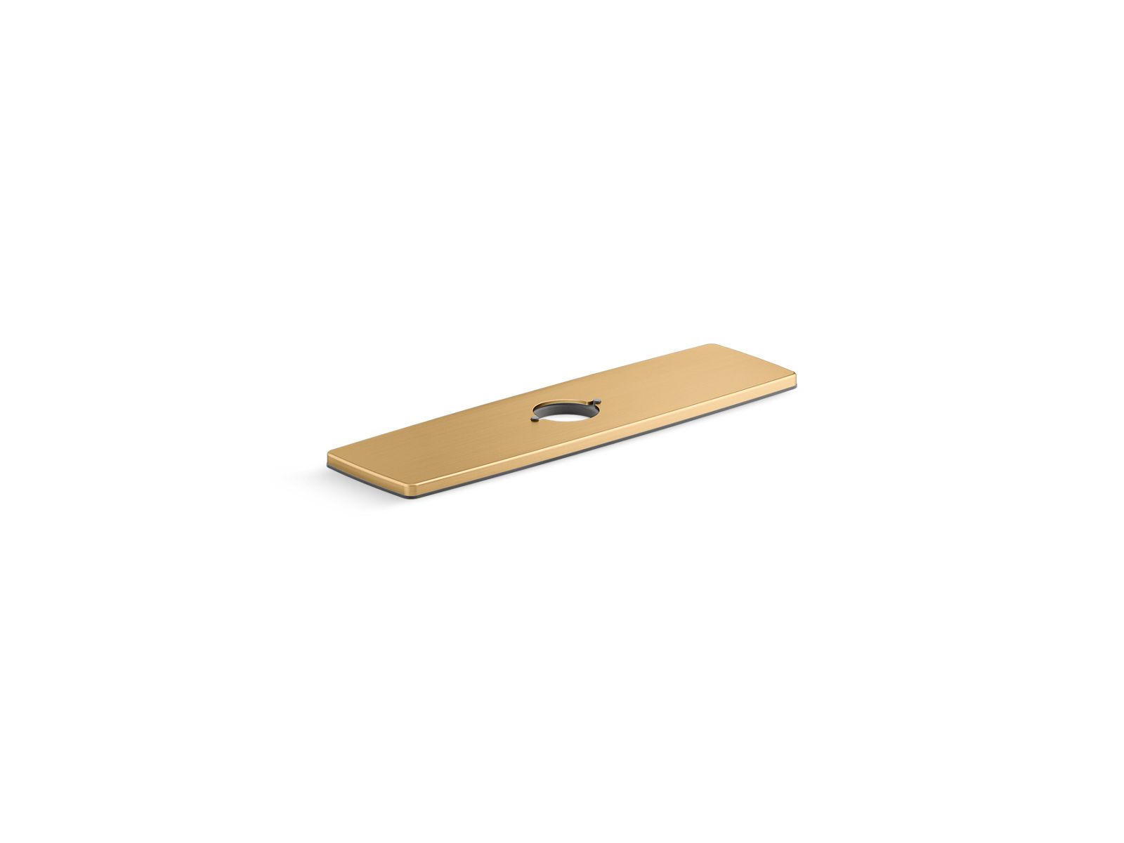 KOHLER K-24462-2MB Riff Three-Hole Kitchen Faucet Escutcheon - Vibrant Brushed Moderne Brass