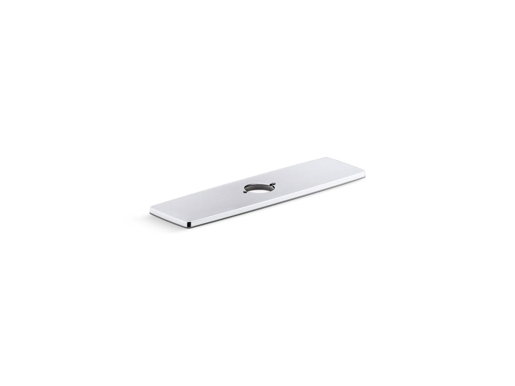 KOHLER K-24462-CP Riff Three-Hole Kitchen Faucet Escutcheon - Polished Chrome