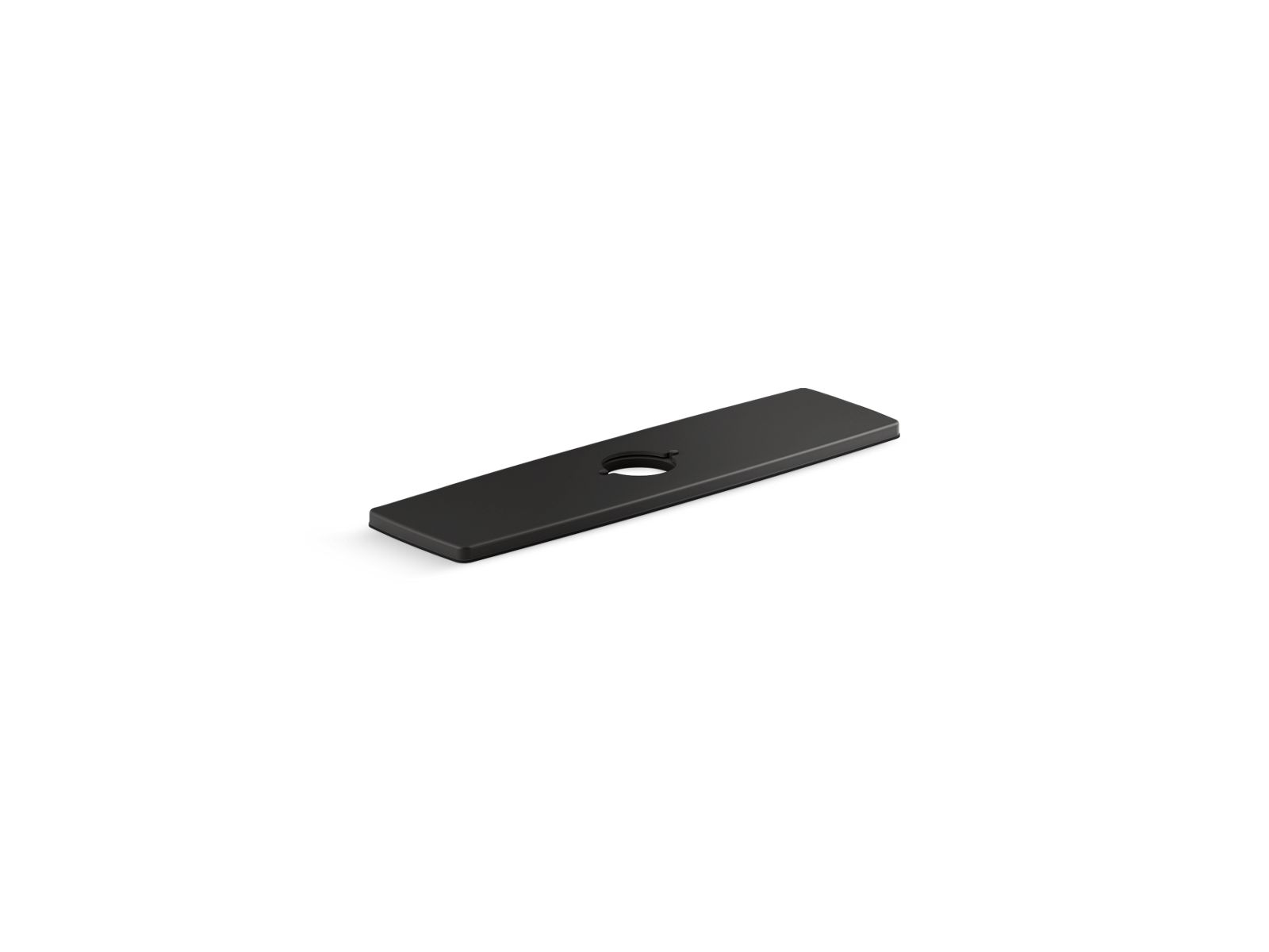 KOHLER K-24462-BL Riff Three-Hole Kitchen Faucet Escutcheon - Matte Black
