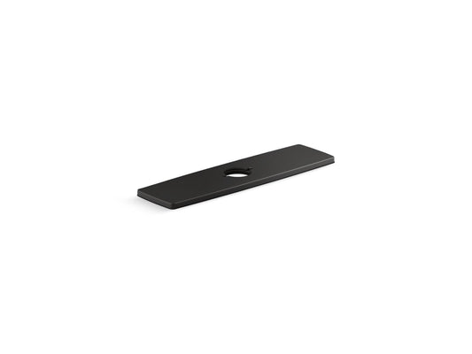 KOHLER K-24462-BL Riff Three-hole kitchen faucet escutcheon - Matte Black