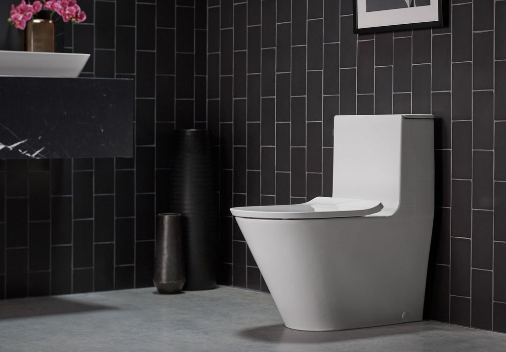 KOHLER K-22378-0 Brazn One-Piece Compact Elongated Toilet With Skirted Trapway, Dual-Flush - White