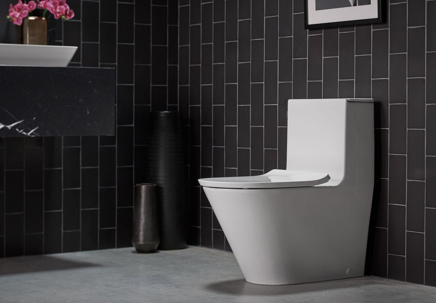 KOHLER K-22378-0 Brazn One-Piece Compact Elongated Toilet With Skirted Trapway, Dual-Flush - White