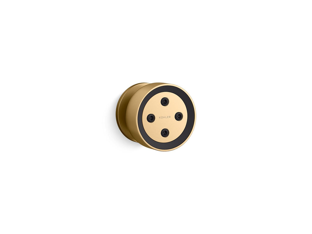 KOHLER K-26299-G-2MB Statement Round Single-Function Body Spray, 1.75 Gpm - Vibrant Brushed Moderne Brass