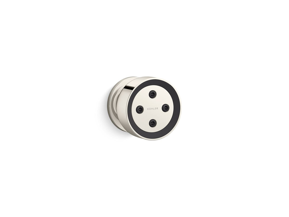 KOHLER K-26299-SN Statement Round Single-Function Body Spray, 2.5 Gpm - Vibrant Polished Nickel