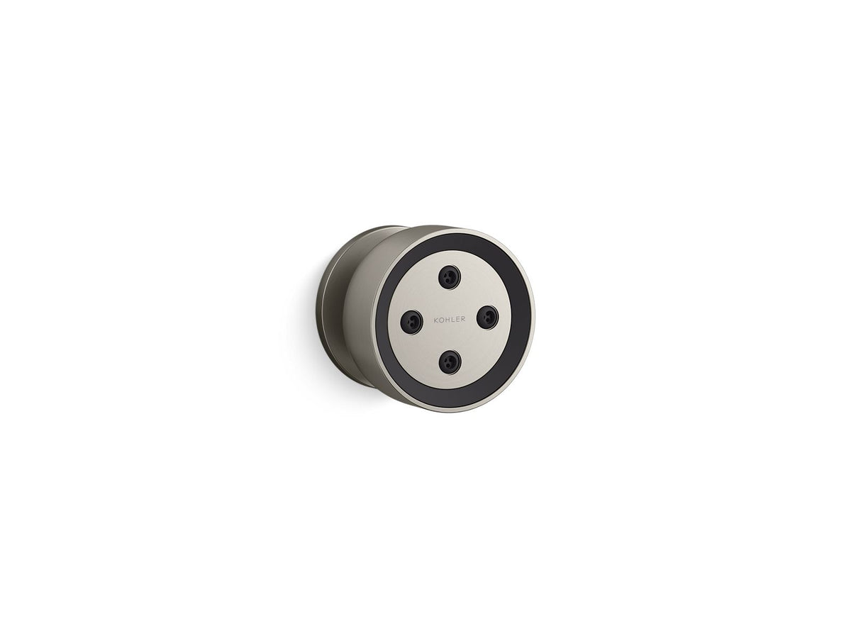 KOHLER K-26299-G-BN Statement Round Single-Function Body Spray, 1.75 Gpm - Vibrant Brushed Nickel