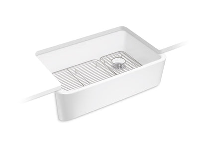 KOHLER K-24268-0 Ironridge 34" undermount single-bowl farmhouse kitchen sink - White
