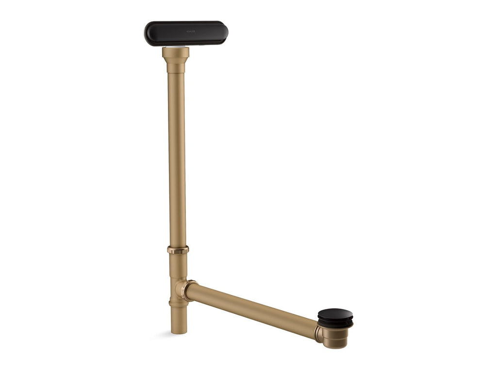 KOHLER K-7271-BL Clearflo Slotted Overflow Brass Bath Drain - Matte Black