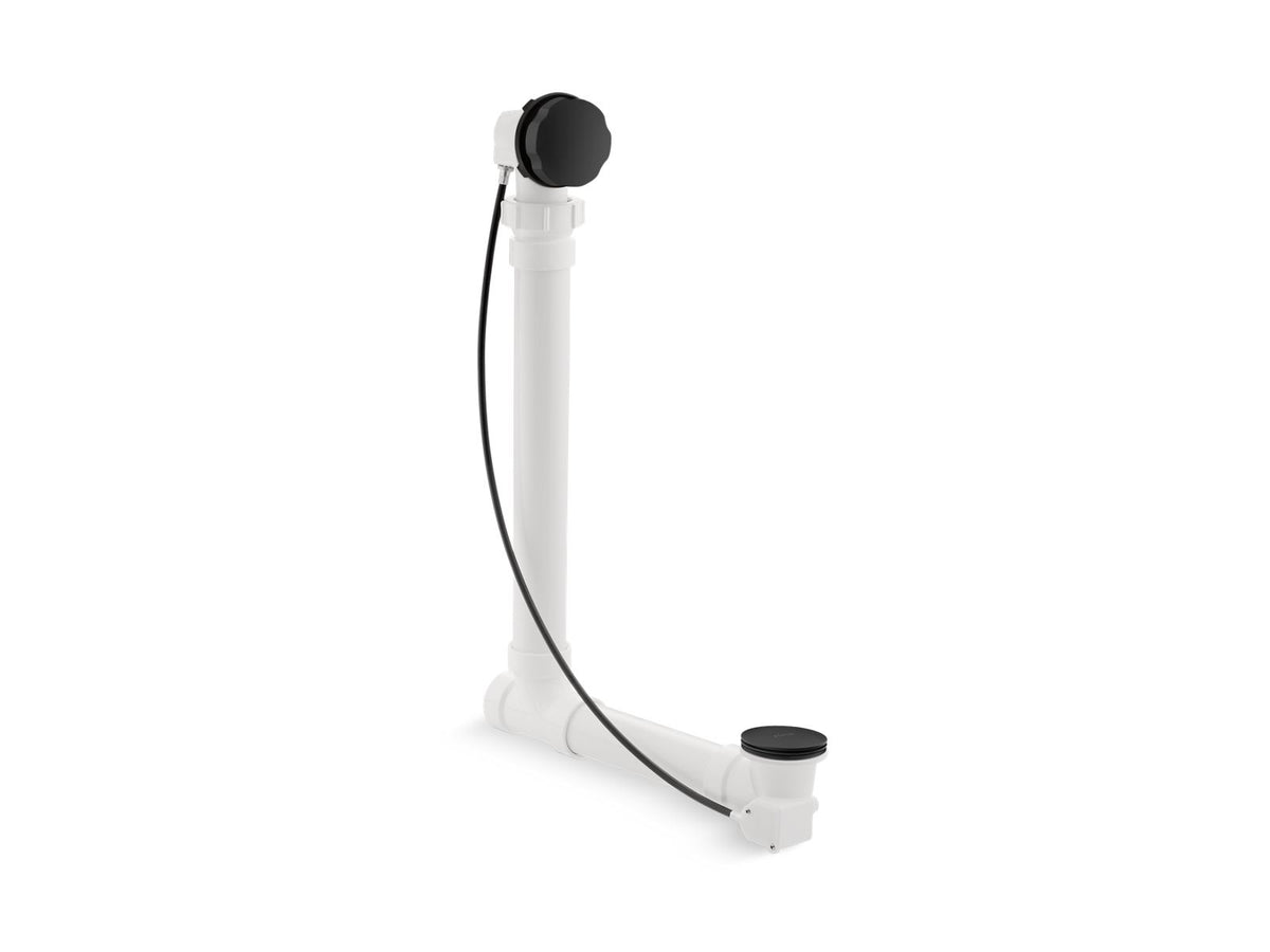 KOHLER K-7213-BL Clearflo Cable Bath Drain With Pvc Tubing - Matte Black