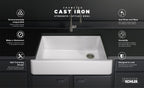 KOHLER K-5827-TRF Whitehaven 32-3/4" Undermount Single-Bowl Farmhouse Kitchen Sink - Truffle