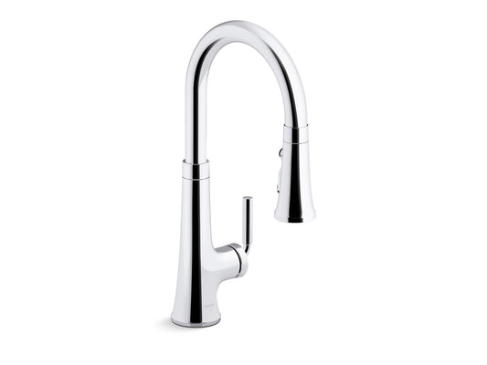 KOHLER K-23764-CP Tone Pull-Down Kitchen Sink Faucet With Three-Function Sprayhead In Polished Chrome