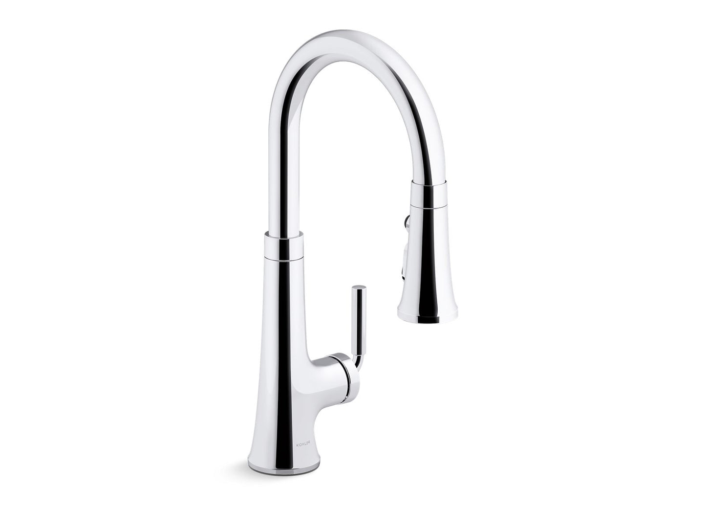 KOHLER K-23764-CP Tone Pull-down kitchen sink faucet with three-function sprayhead - Polished Chrome