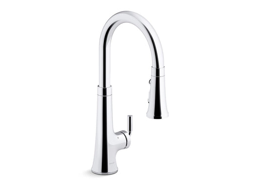 KOHLER K-23766-WB-CP Tone Touchless Pull-Down Kitchen Sink Faucet With Kohler Konnect And Three-Function Sprayhead In Polished Chrome