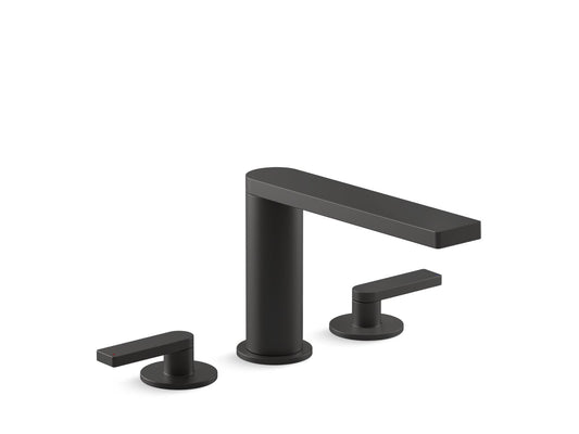 KOHLER K-73081-4-BL Composed Deck-Mount Bath Faucet With Lever Handles In Matte Black