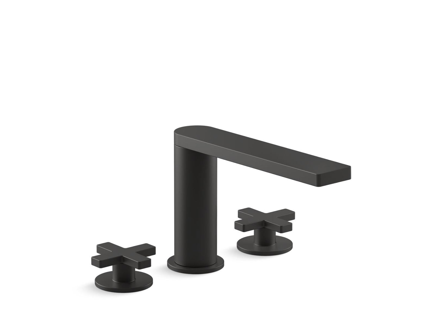 KOHLER K-73081-3-BL Composed Deck-Mount Bath Faucet With Cross Handles In Matte Black