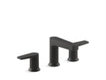 KOHLER K-37887-4-BL Taut Widespread Bathroom Sink Faucet, 1.2 Gpm - Matte Black