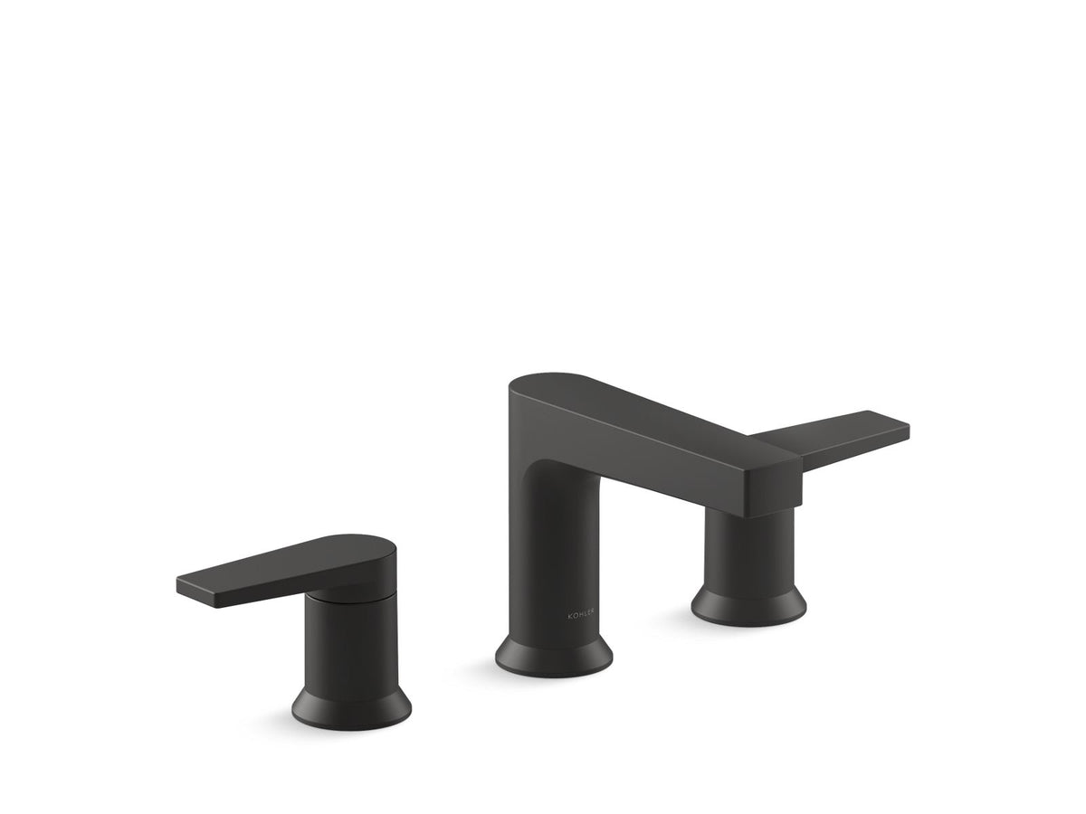 KOHLER K-37887-4-BL Taut Widespread Bathroom Sink Faucet, 1.2 Gpm - Matte Black