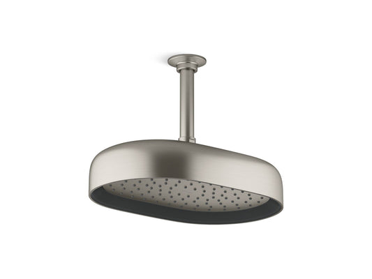 KOHLER K-26293-BN Statement Oblong 12" Single-Function Rainhead, 2.5 Gpm In Vibrant Brushed Nickel