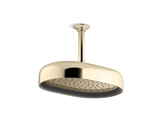 KOHLER K-26293-AF Statement Oblong 12" Single-Function Rainhead, 2.5 Gpm In Vibrant French Gold