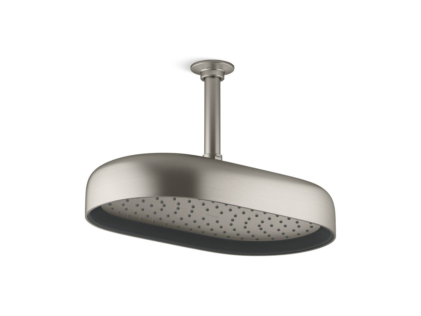 KOHLER K-26294-BN Statement Oblong 14" Single-Function Rainhead, 2.5 Gpm In Vibrant Brushed Nickel