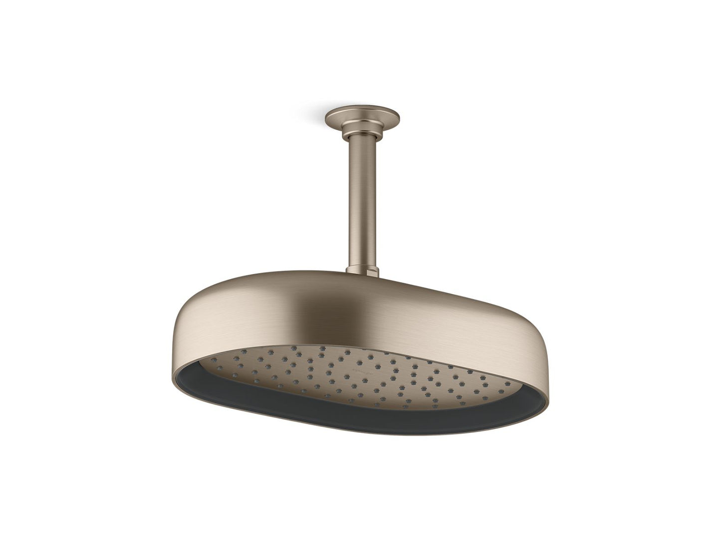 KOHLER K-26293-BV Statement Oblong 12" Single-Function Rainhead, 2.5 Gpm In Vibrant Brushed Bronze