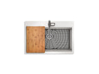 KOHLER K-RC78957-1PC-NA Pro-Inspired 33" Top-/Undermount Single-Bowl Kitchen Sink Kit - Stainless Steel