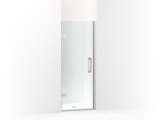 KOHLER K-27583-10L-BNK Components Frameless Pivot Shower Door, 71-5/8" H X 29-5/8 - 30-3/8" W, With 3/8" Thick Crystal Clear Glass In Anodized Brushed Nickel