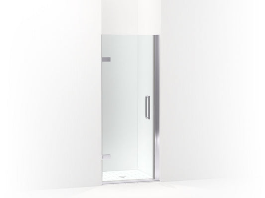 KOHLER K-27576-10L-SHP Composed Frameless Pivot Shower Door, 71-5/8" H X 27-5/8 - 28-3/8" W, With 3/8" Thick Crystal Clear Glass In Bright Polished Silver