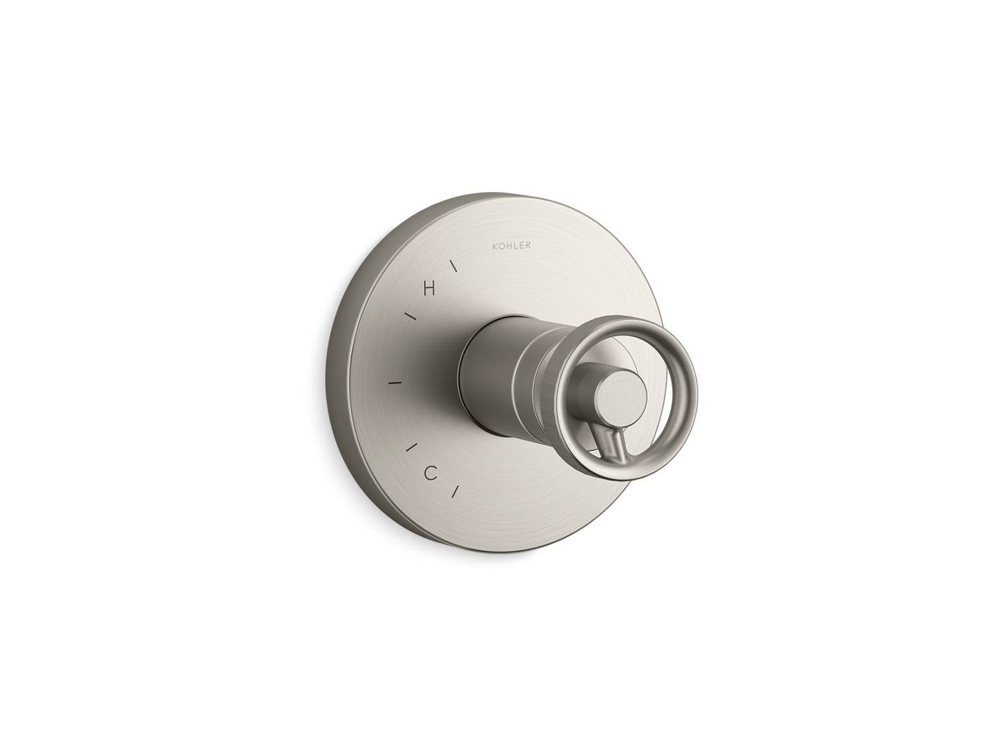 KOHLER K-TS78015-9-BN Components Rite-Temp valve trim with Industrial handle - Vibrant Brushed Nickel