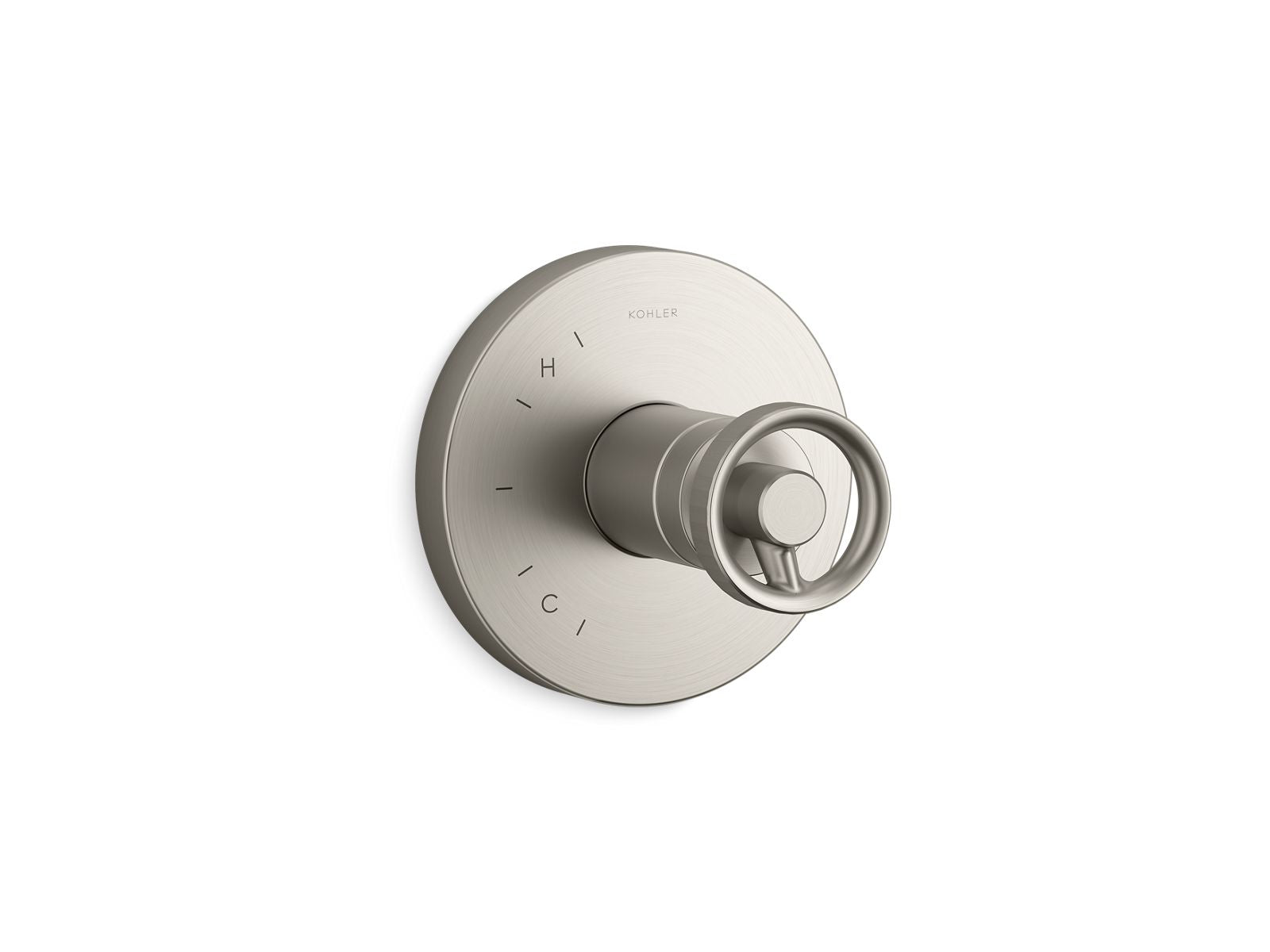 KOHLER K-TS78015-9-BN Components Rite-Temp Valve Trim With Industrial Handle - Vibrant Brushed Nickel