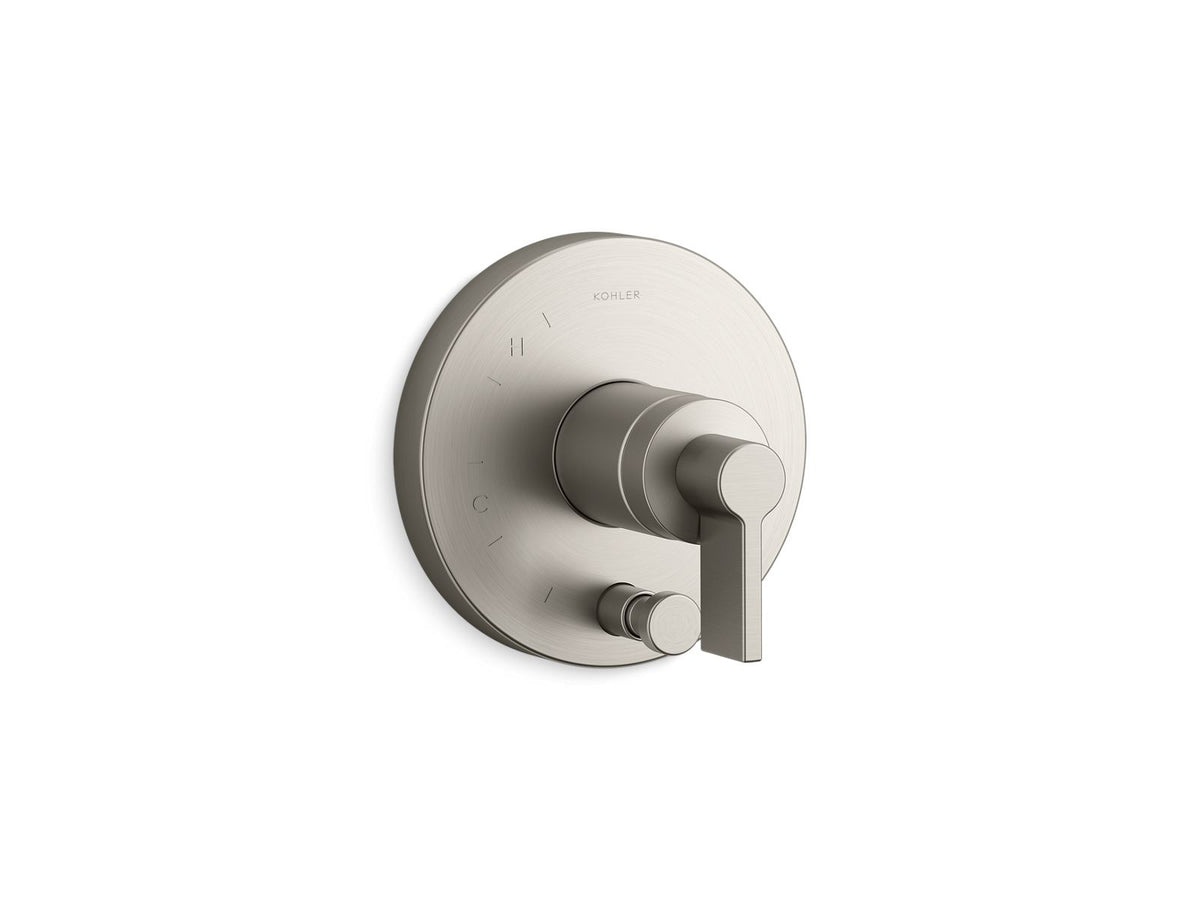 KOHLER K-T78016-4-BN Components Rite-Temp Valve Trim With Lever Handle And Diverter - Vibrant Brushed Nickel