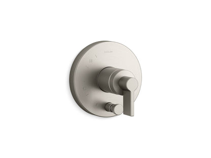 KOHLER K-T78016-4-BN Components Rite-Temp valve trim with Lever handle and diverter - Vibrant Brushed Nickel