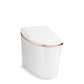 KOHLER K-77795-0RG Eir One-Piece Elongated Smart Toilet, Dual-Flush In White with Rose Gold Trim