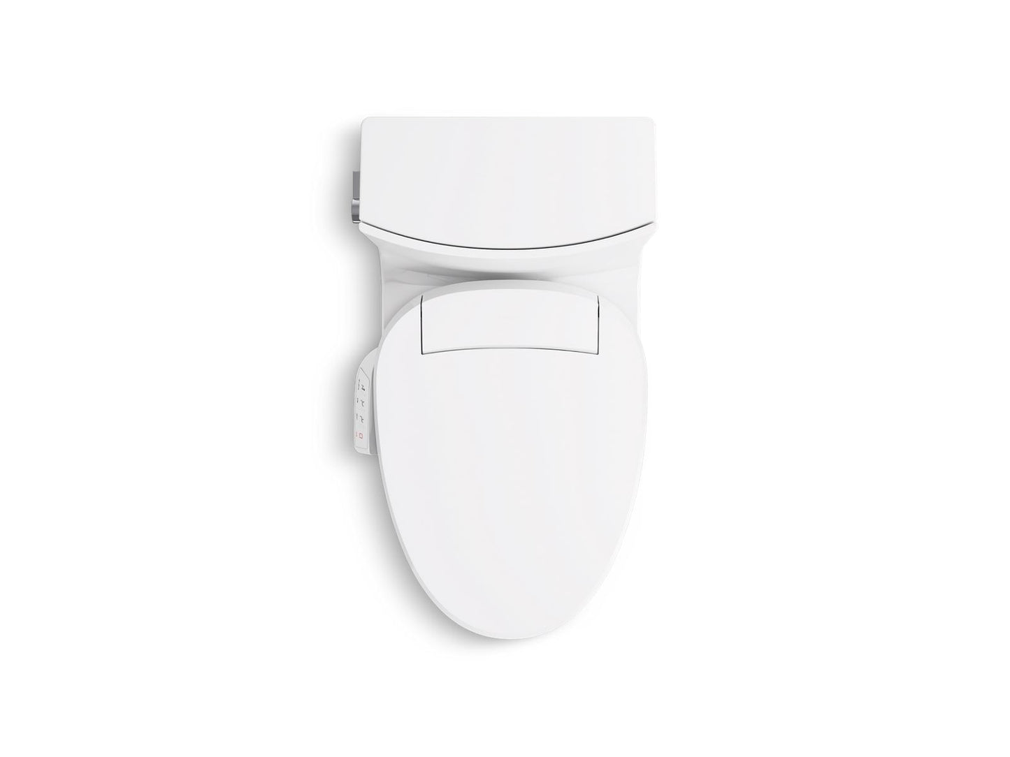 KOHLER K-1381-HC-0 Veil Hidden Cord One-Piece Elongated Toilet With Skirted Trapway, Dual-Flush In White